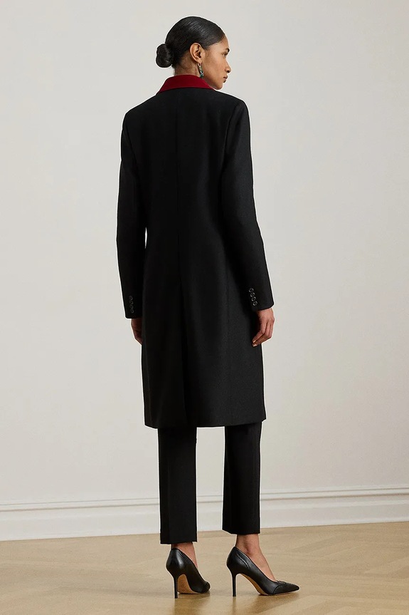 Μάλλινο παλτό Lauren Ralph Lauren 200979935 μαύρο AW25