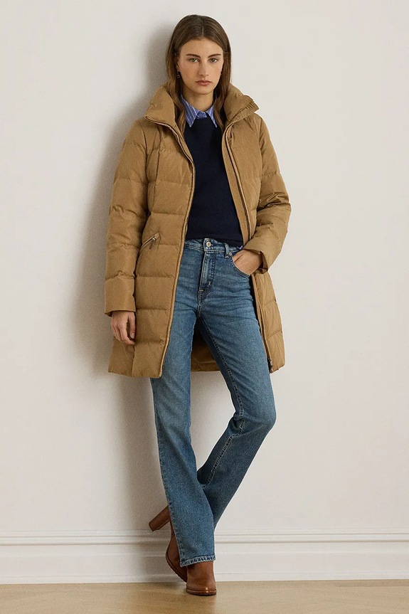 Páperová bunda Lauren Ralph Lauren zateplené béžová 297P04095