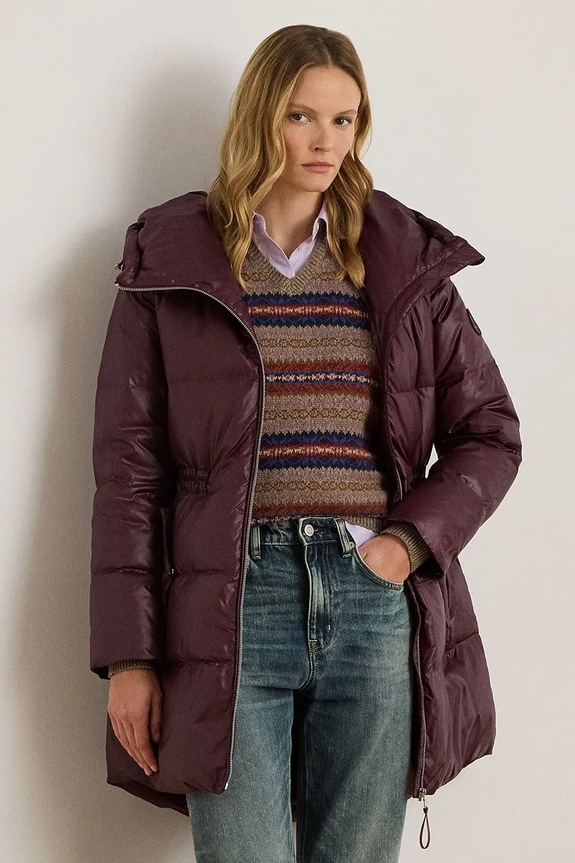 Дрехи Пухено яке Lauren Ralph Lauren 297P04101 бордо