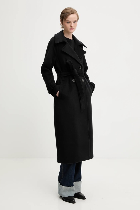 Ρούχα Παλτό Abercrombie & Fitch KI144.5191.900 μαύρο