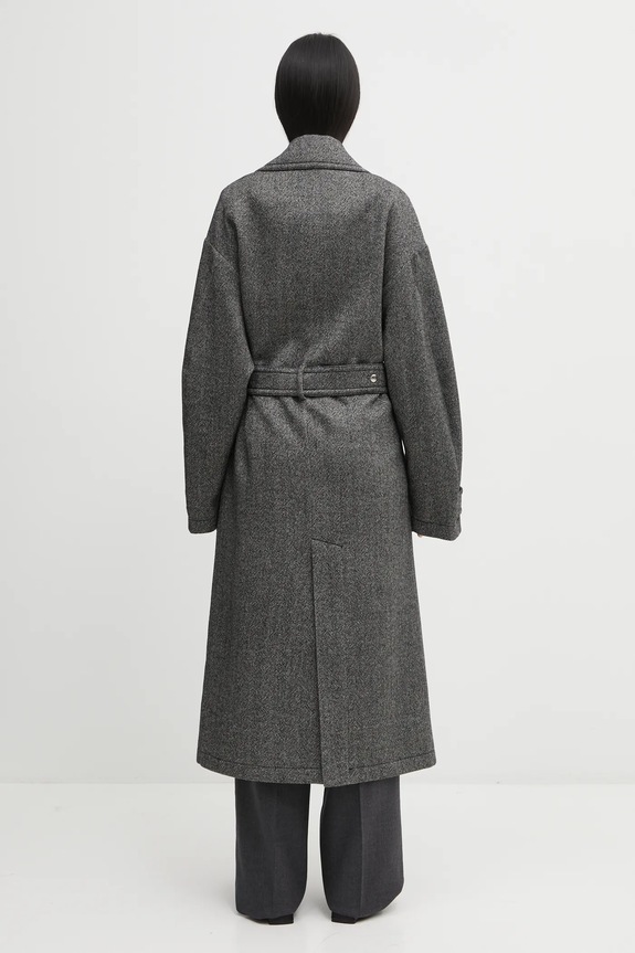 Abbigliamento Fiorucci cappotto con lana Herringbone Maxi W25FWOCO001PL01GY01 nero