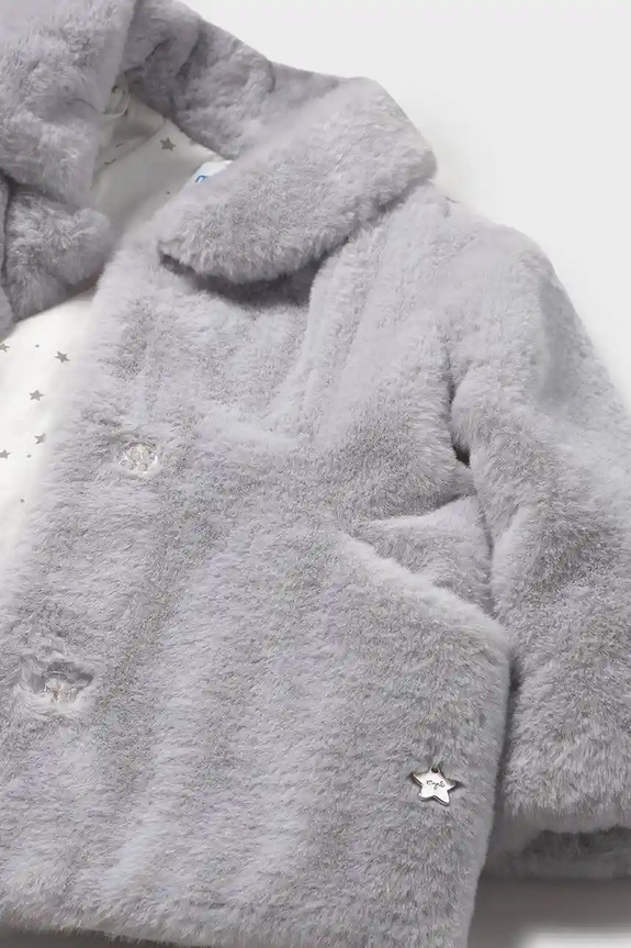 Dziewczynka Mayoral płaszcz dziecięcy 2434.4D.Baby.9BYA szary