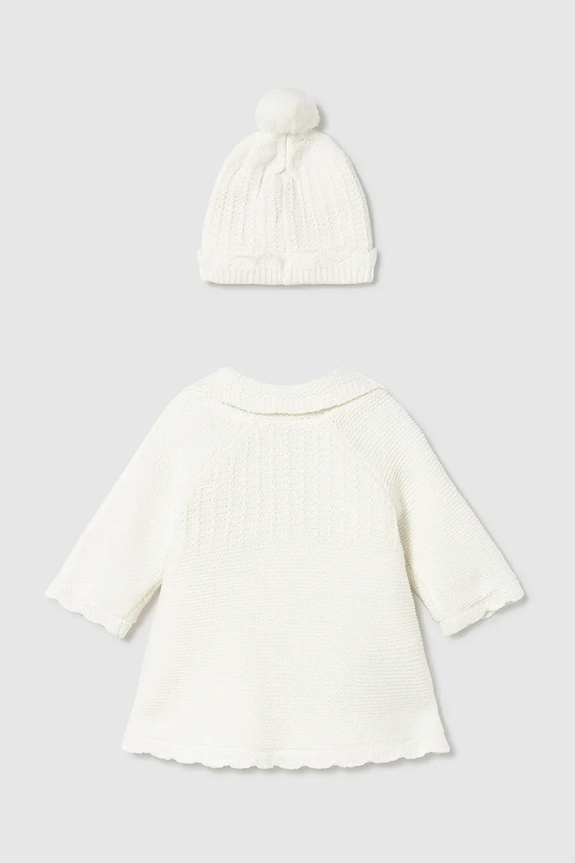 Mayoral Newborn kardigan dziecięcy 2412.2B.Newborn.9BYA beżowy AW25