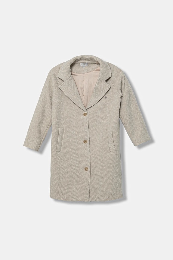 Guess płaszcz dziecięcy z domieszką wełny bez kaptura beżowy J5BL20.W3100.9BYA