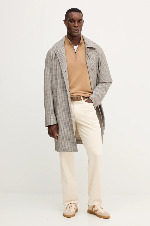 BOSS kabát 50546039 bézs AW25