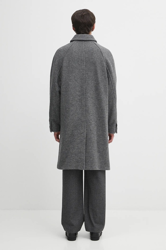 Clothing A.P.C. wool coat manteau gaston WVBEH.H01516 gray