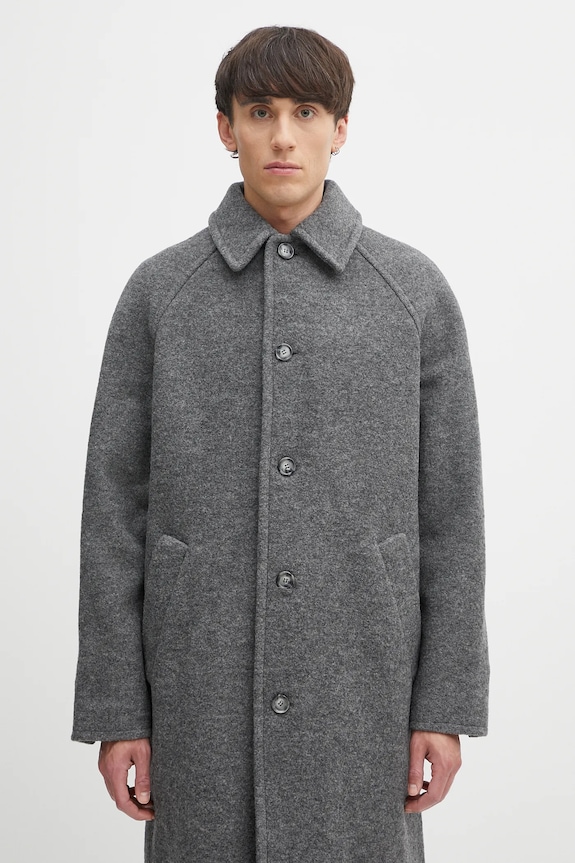 A.P.C. wool coat manteau gaston gray WVBEH.H01516