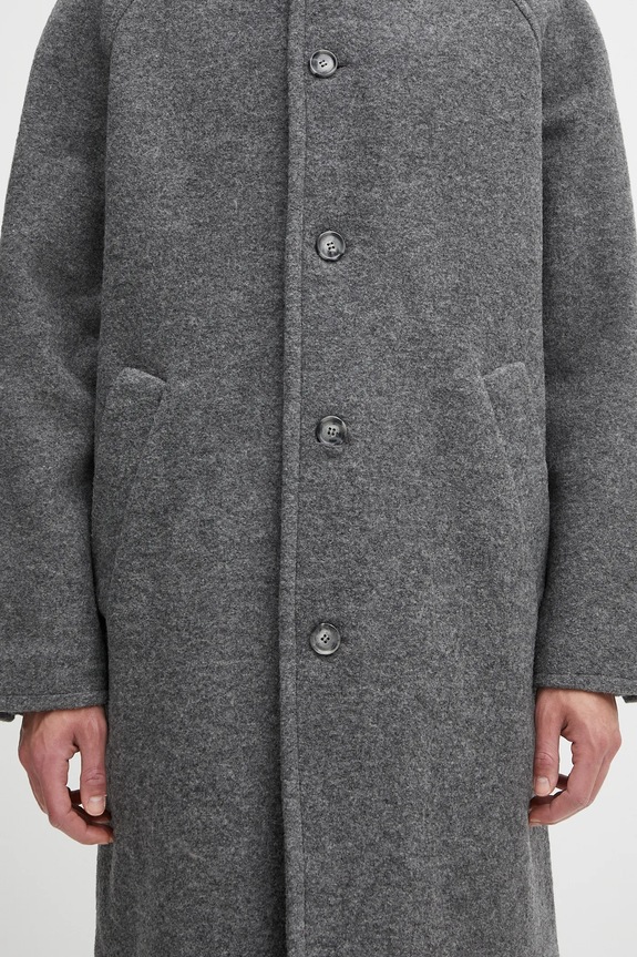 Vlnený kabát A.P.C. manteau gaston WVBEH.H01516 sivá
