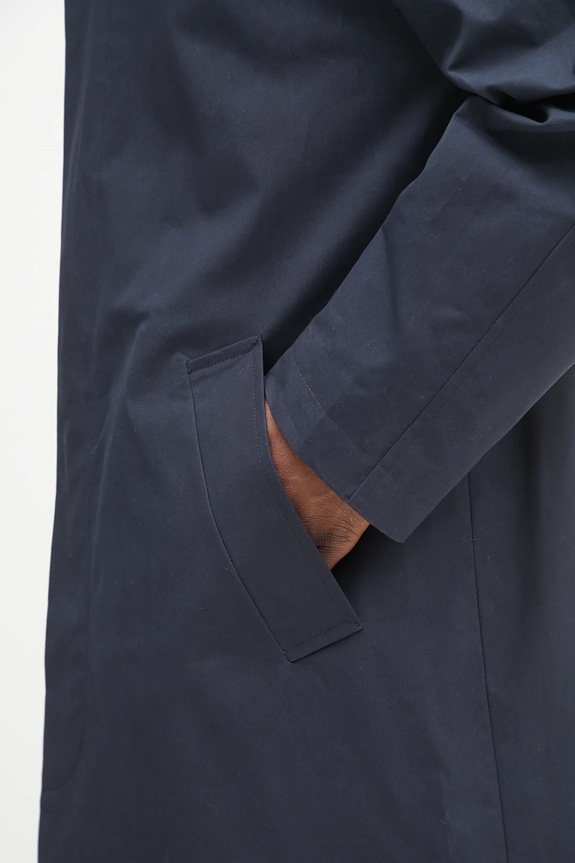 A.P.C. cotton coat mac gaspard COHIL.M01548 navy