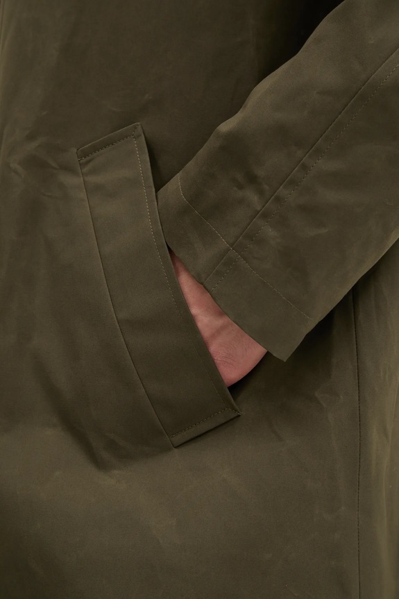 A.P.C. cappotto in cotone mac gaspard COHIL.M01548 verde