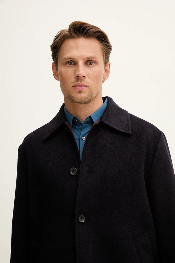 PS Paul Smith płaszcz z wełną granatowy M2R.667Z.T22484