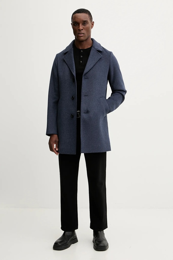 Guess płaszcz z dodatkiem wełny M4BL3S.WGJ82 niebieski AW25