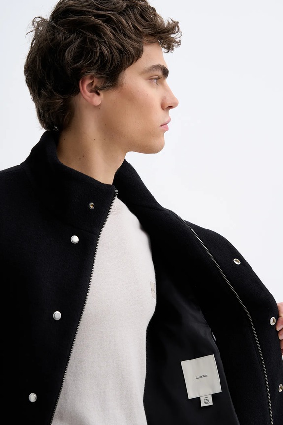 Calvin Klein płaszcz z dodatkiem wełny LV04LD457G