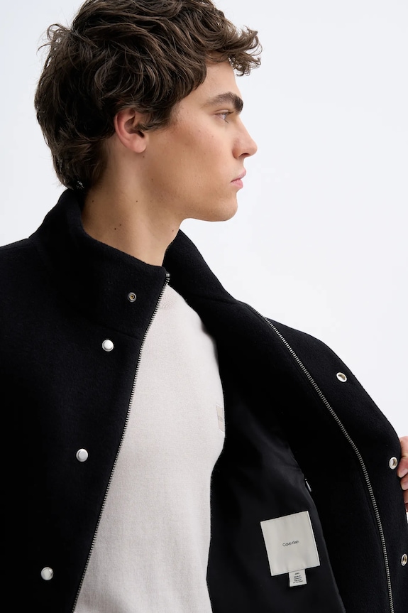 Calvin Klein płaszcz z dodatkiem wełny LV04LD457G