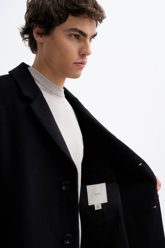 Kabát s prímesou vlny Calvin Klein LV04LD900G