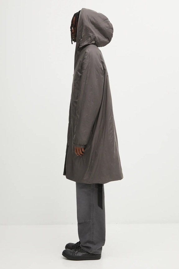 Rick Owens DRKSHDW płaszcz Sealed Windbreaker DU02E7973.NP brązowy AW25