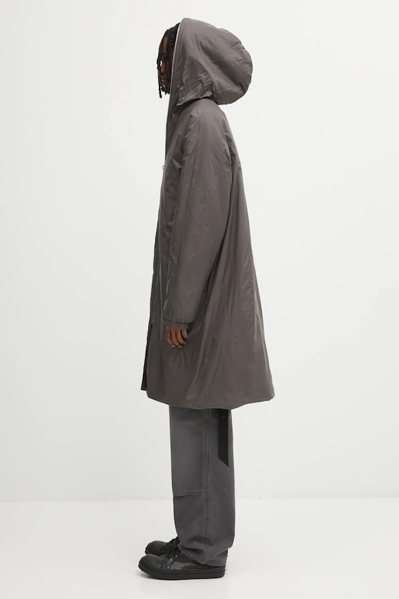 Rick Owens DRKSHDW płaszcz Sealed Windbreaker DU02E7973.NP brązowy AW25
