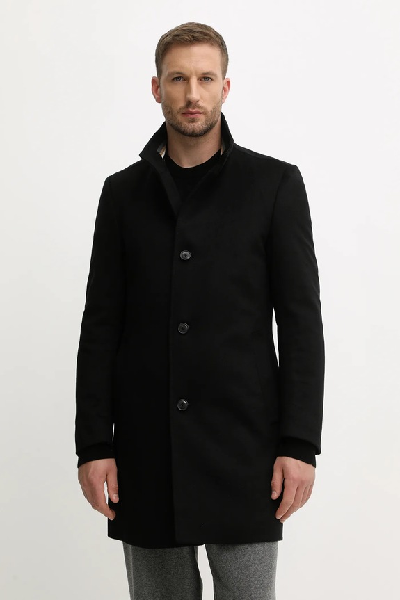 BOSS gyapjúkabát nem szigetelt fekete 50551078