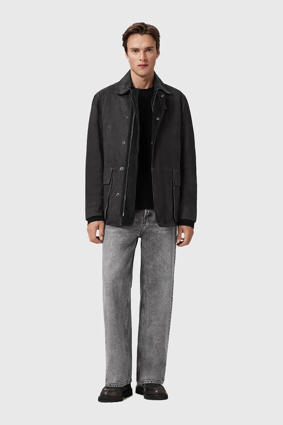 AllSaints kurtka zamszowy BOLTON M003LD
