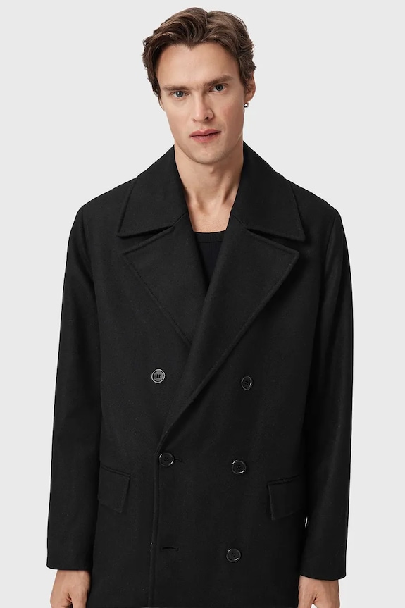 Одежда Пальто с добавлением шерсти AllSaints CURRAN M019OD чёрный