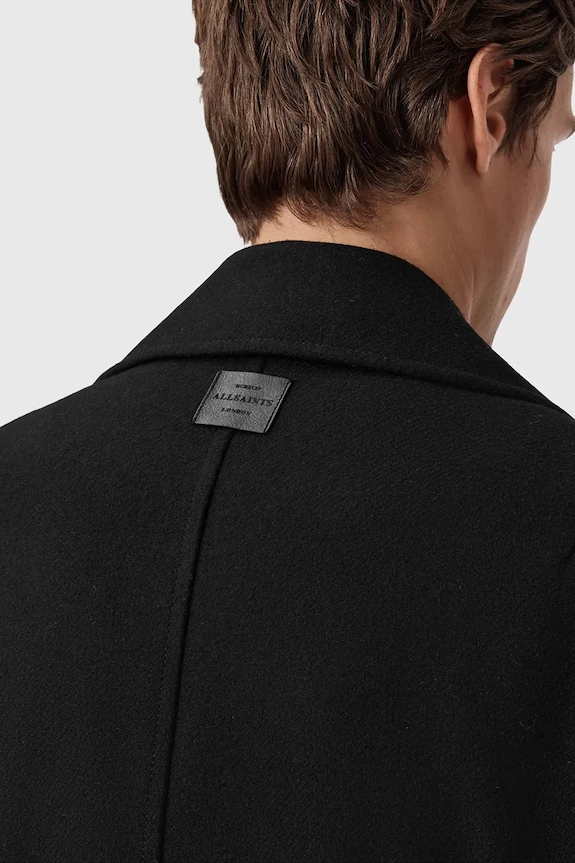 Пальто с добавлением шерсти AllSaints CURRAN чёрный M019OD