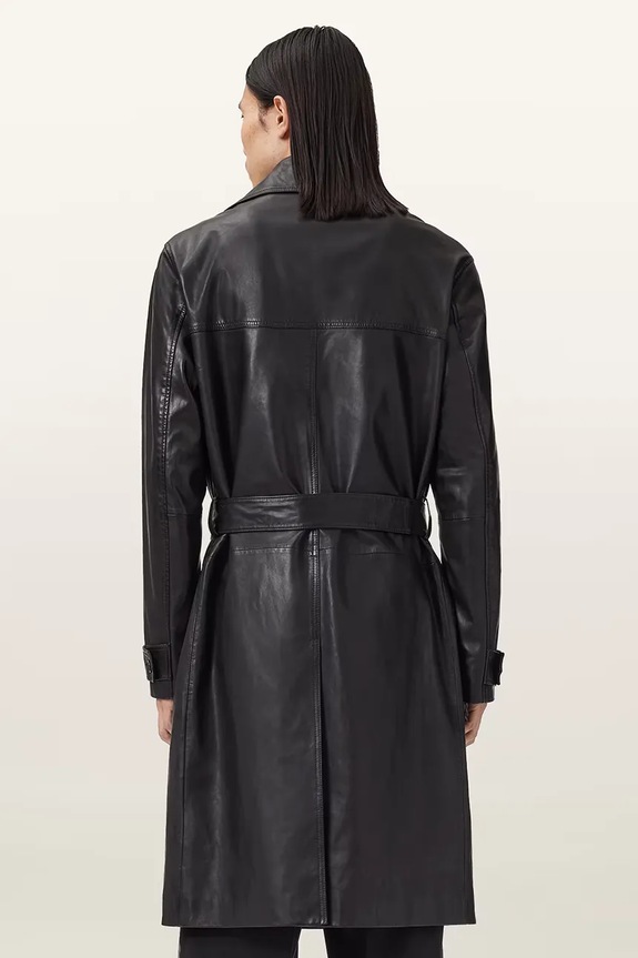 AllSaints bőr ballonkabát KELLETT M026LD fekete AW25