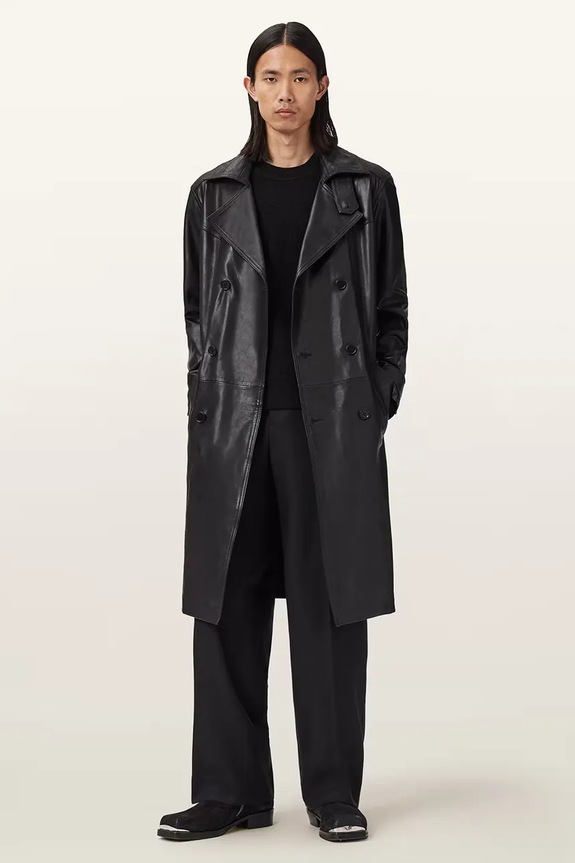 AllSaints bőr ballonkabát KELLETT M026LD fekete