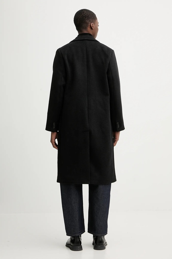 Îmbrăcăminte Abercrombie & Fitch haină cu lână KI132.5187.900 negru