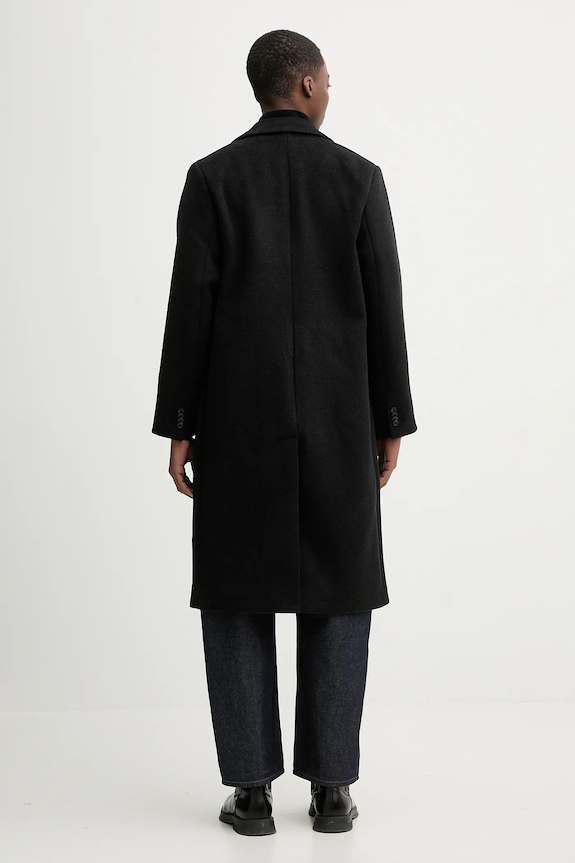 Îmbrăcăminte Abercrombie & Fitch haină cu lână KI132.5187.900 negru