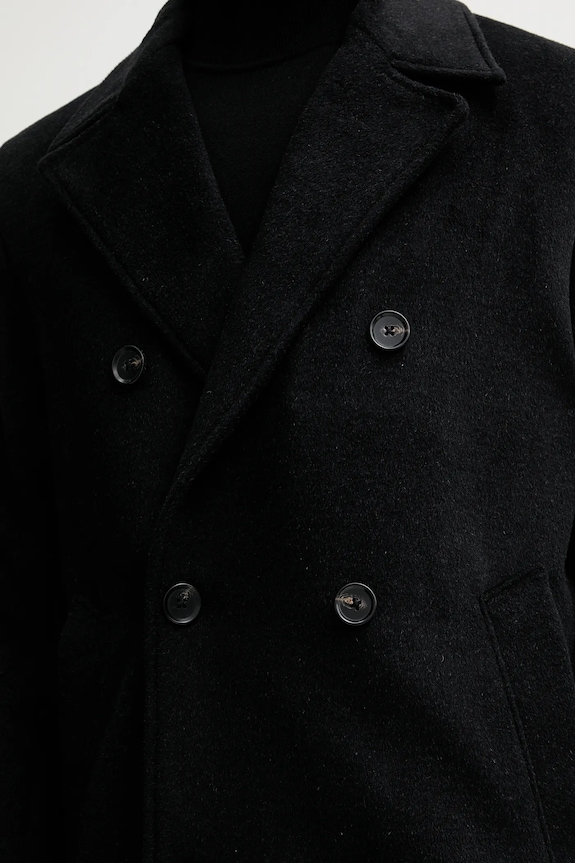 Abercrombie & Fitch haină cu lână KI132.5187.900 negru