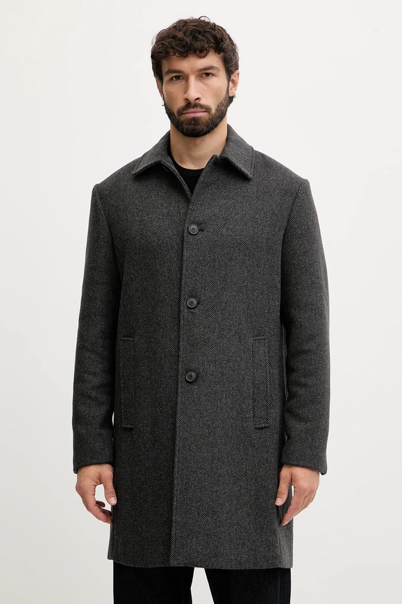 United Colors of Benetton cappotto con lana non isolato grigio 2C4VUN06U