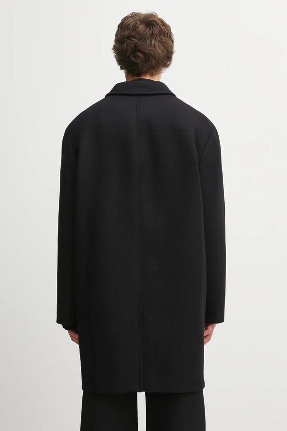 Одежда Шерстяное пальто Maison Kitsuné Tailored PM02205WM2030 чёрный