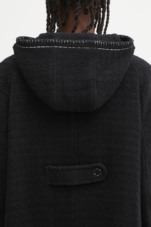 Kabát s příměsí vlny Ader Error COAT BO01FWCT0104BK černá