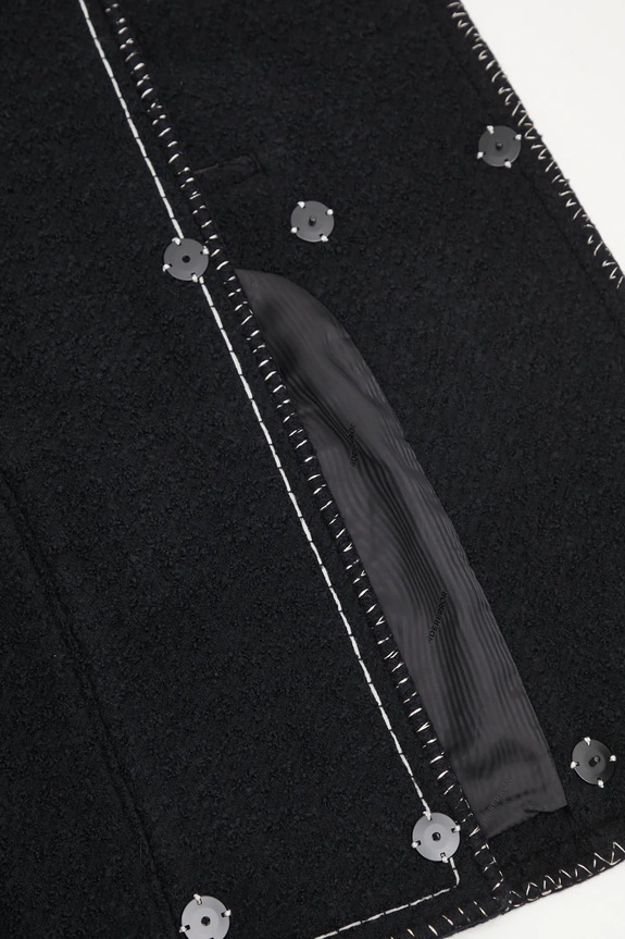 Kabát s příměsí vlny Ader Error COAT BO01FWCT0104BK