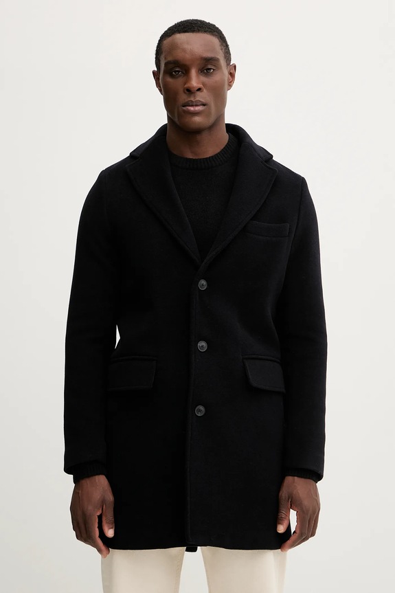 Trussardi haină cu lână cu captuseala bleumarin 8022M000005N