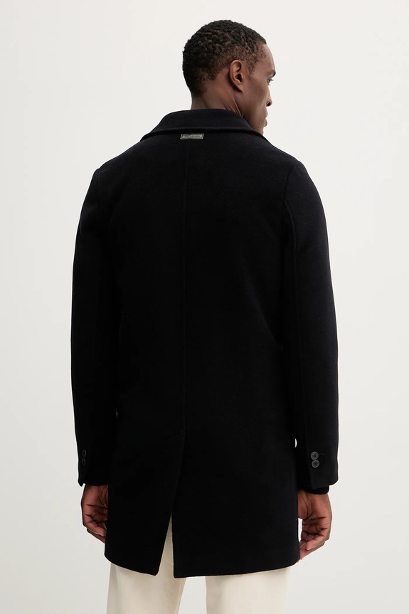 Îmbrăcăminte Trussardi haină cu lână 8022M000005N bleumarin