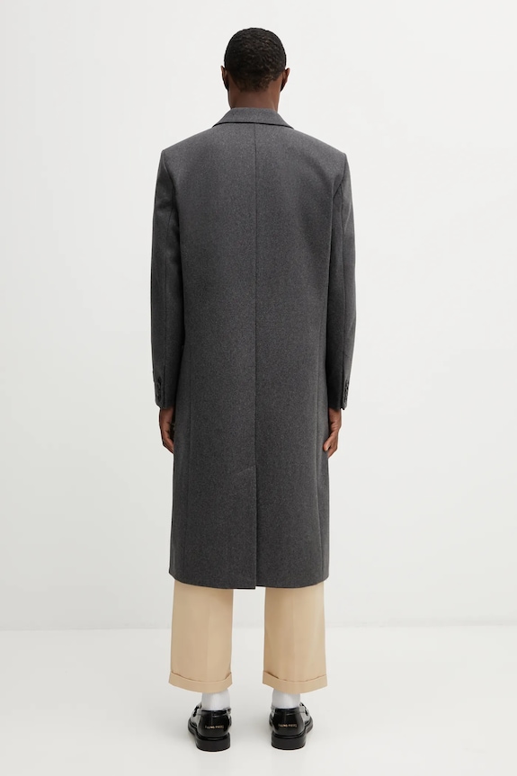 Clothing Sporty & Rich coat with wool Signature Logo Wool OW04962326GY11 gray