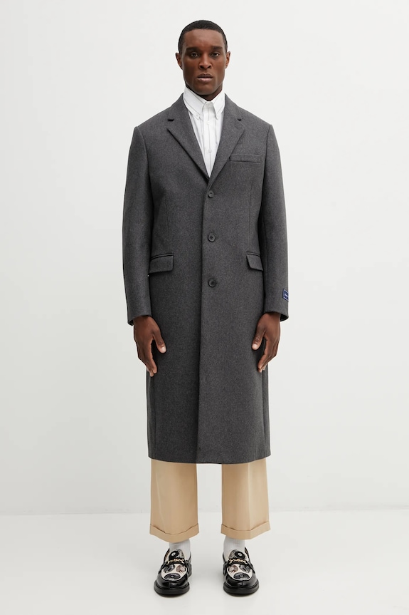 Sporty & Rich coat with wool Signature Logo Wool OW04962326GY11