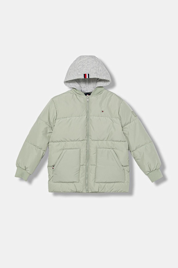 Dječja pernata jakna Tommy Hilfiger KB0KB09815.9BYA zelena AW25