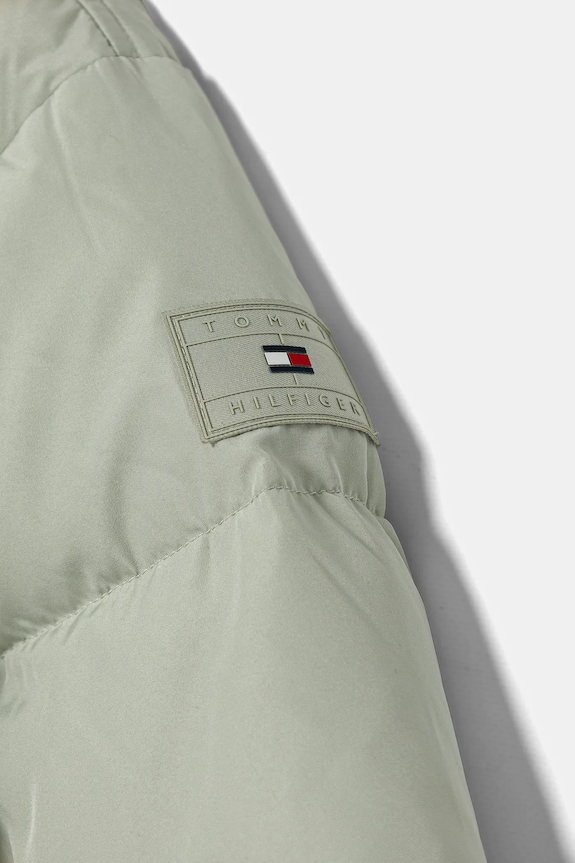 Dječja pernata jakna Tommy Hilfiger zelena KB0KB09815.9BYA