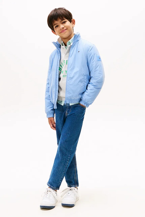 Chłopiec Tommy Hilfiger kurtka dziecięca KB0KB09852.128.176.9BYA niebieski