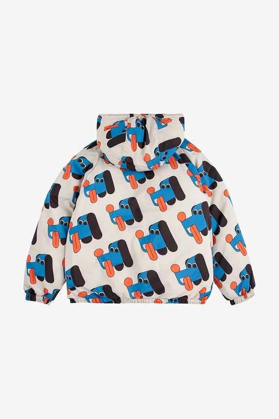 Chłopiec Bobo Choses kurtka dwustronna dziecięca Doggy Mate 225AC118 beżowy