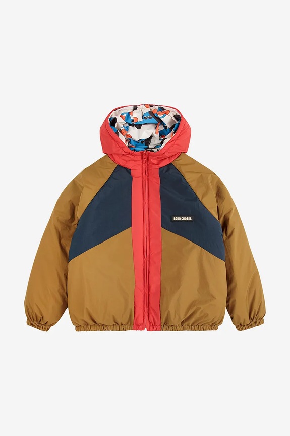 Bobo Choses kurtka dwustronna dziecięca Doggy Mate beżowy 225AC118