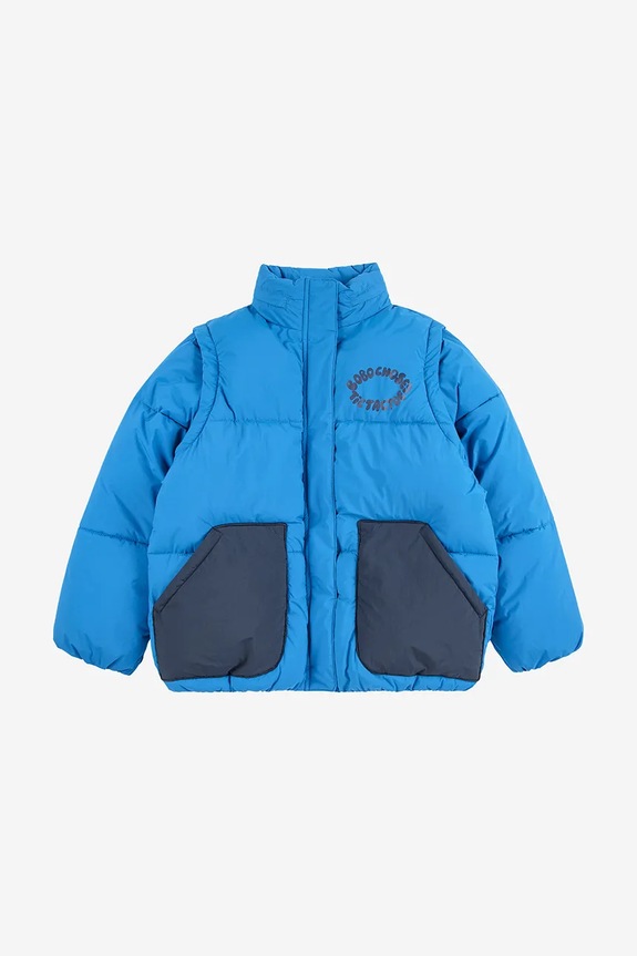 Дитяча куртка Bobo Choses Tic Tac Toe 225AC124 блакитний AW25
