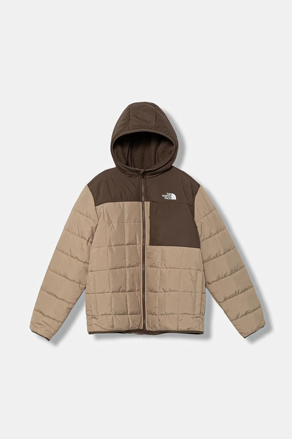The North Face giacca reversibile per bambini B REVERSIBLE SHASTA FZ HOODED JACKET transitorio beige NF0A88TPDHN1