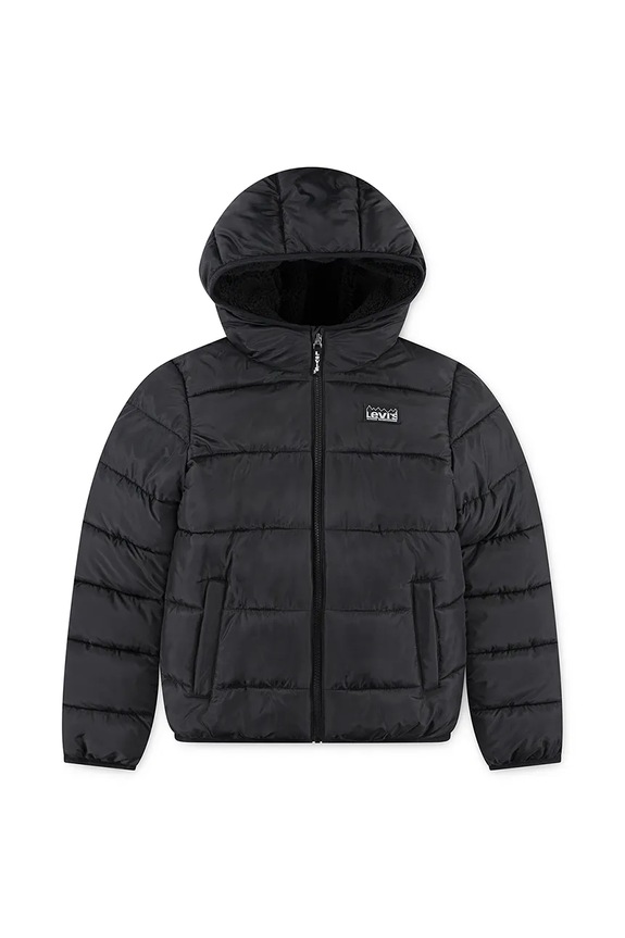 Levi's geacă copii SHERPA LINED MDWT PUFFER cu captuseala negru 8EN628