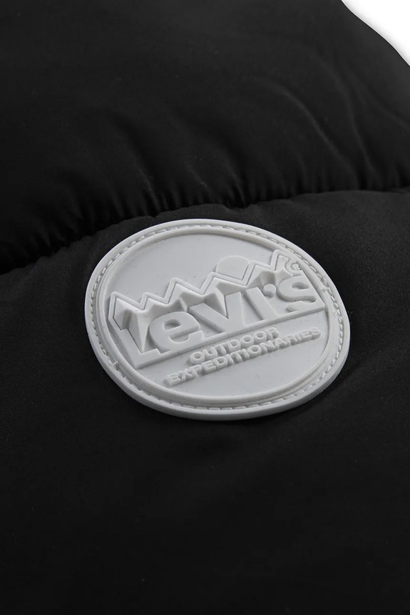 Levi's kurtka dziecięca HVWT PUFFER WITH LOGO ELAS czarny 8EN633