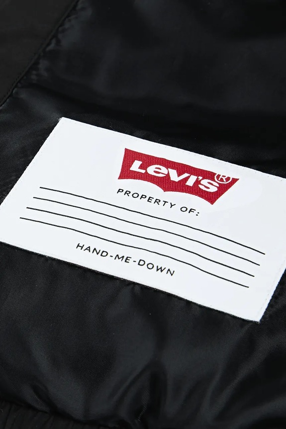 Levi's kurtka dziecięca HVWT PUFFER WITH LOGO ELAS 8EN633 czarny