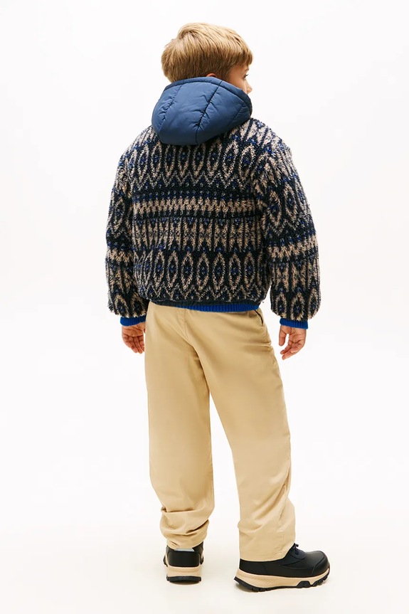 Παιδικό μπουφάν Tommy Hilfiger μαύρο KB0KB09882.9BYA