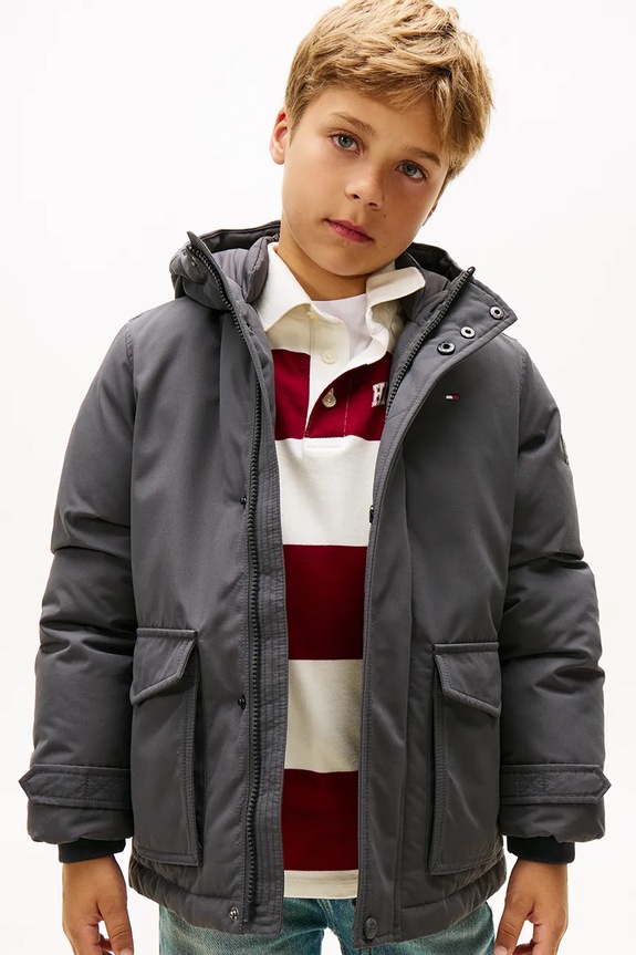 Tommy Hilfiger giacca per bambini foderato nero KB0KB09889.9BYA